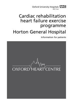Cardiac rehabilitation heart failure exercise programme Horton