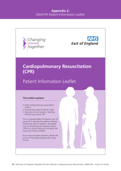 Cardiopulmonary Resuscitation (CPR)