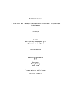 The Gift of Giftedness? A Closer Look at How Labeling Influences
