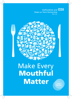 Make Every Mouthful Matter - Staffordshire and Stoke-On