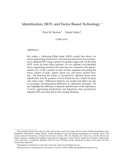 Identification, HOV, and Factor Biased Technology