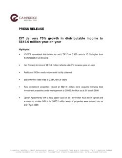 PRESS RELEASE CIT delivers 70% growth in