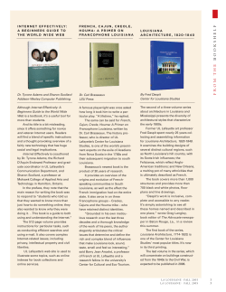 from the bookshelf - University of Louisiana at Lafayette