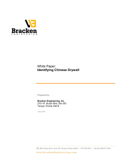 Identifying Chinese Drywall