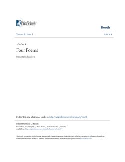 Four Poems - Digital Commons @ Butler University