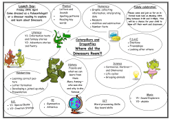 Curriculum overview Y1 and 2 - Where did the Dinosaurs roam
