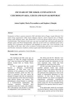 150 years of the sokol gymnastics in czechoslovakia, czech and