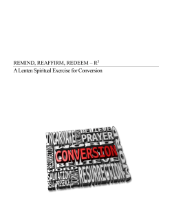 A Lenten Spiritual Exercise for Conversion
