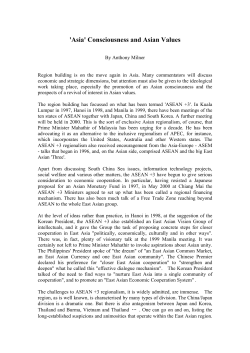 Asia Consciousness and Asian Values