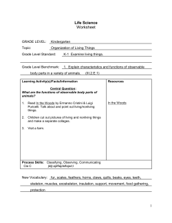 Life Science Worksheet