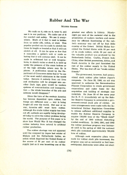 Rubber And The War - Digital Commons @ Butler University