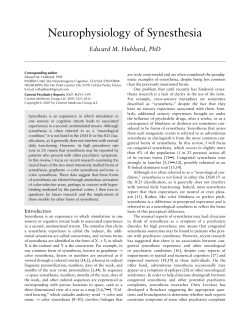 Neurophysiology of synesthesia