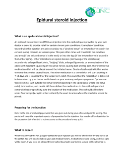 Epidural steroid injection