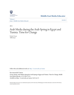 Arab Media during the Arab Spring in Egypt and Tunisia: Time for