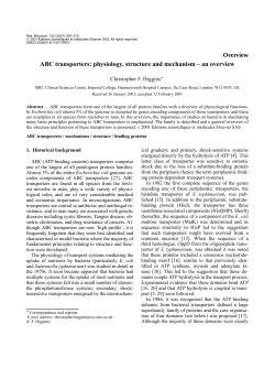 ABC transporters: physiology, structure and