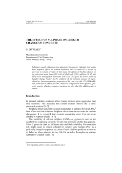 the effect of sulphate on length change of concrete s. oymael