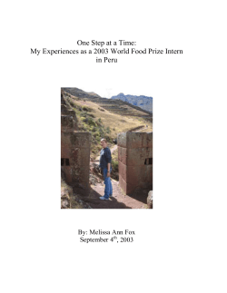 One Step at a Time - The World Food Prize