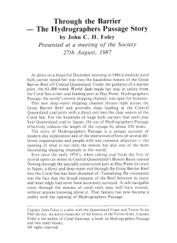 Through the Barrier &mdash; The Hydrographers Passage