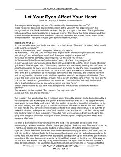 Let Your Eyes Affect Your Heart - Fairmont State University Chi Alpha