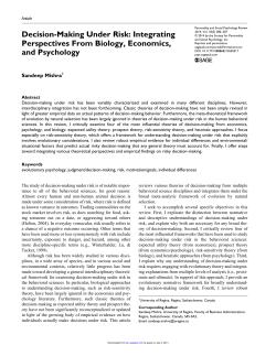Decision-Making Under Risk: Integrating