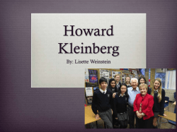 1. Howard Kleinberg Photo Essay