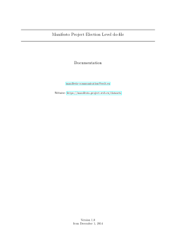 Manifesto Project Election Level do