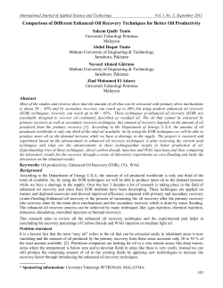 Comparison of Different Enhanced Oil Recovery Techniques for