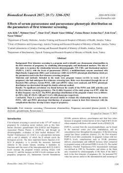 Effects of serum paraoxonase and paraoxonase phenotypic