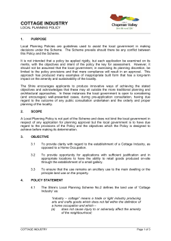 Cottage Industry - Shire of Chapman Valley