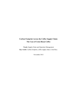 Carbon Footprint Across the Coffee Supply Chain