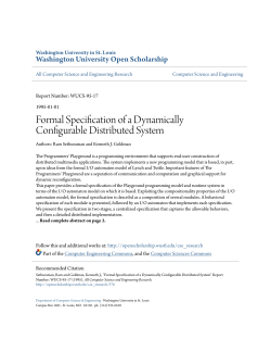 Formal Specification of a Dynamically Configurable Distributed System