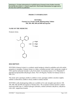 Product Information for Fentanyl citrate