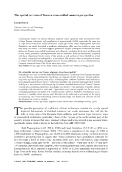 The spatial patterns of Tswana stone