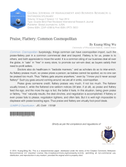 Praise, Flattery: Common Cosmopolitan