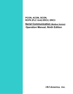 Serial Communication [Modbus Version] Operation Manual, Ninth