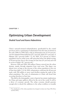 China Urbanizes - World Bank Group