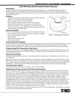 1164 Wireless Synchronized Smoke Detector