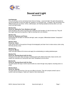 Sound and Light - Science Club for Girls