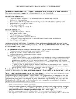 AP ENGLISH LANGUAGE AND COMPOSITION