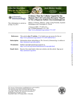 Is Not a Heparan Sulfate Glycosaminoglycan Human NK Cell