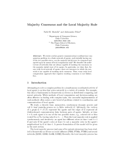 Majority Consensus and the Local Majority Rule