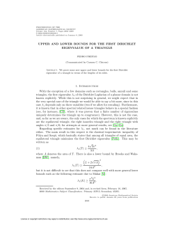 UPPER AND LOWER BOUNDS FOR THE FIRST DIRICHLET