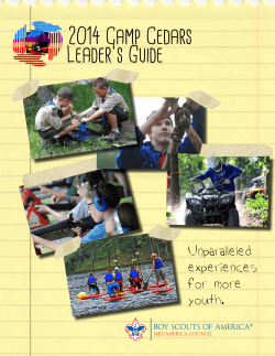 2014 Camp Cedars Leader`s Guide - Mid