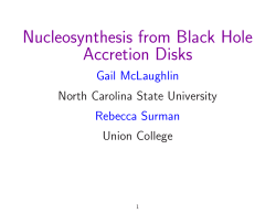 Nucleosynthesis from Black Hole Accretion Disks