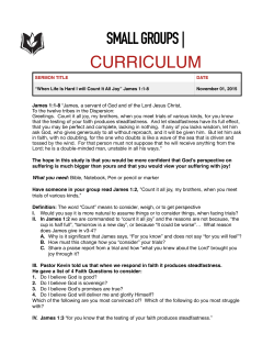 Count it all joy - Harvest Bible Chapel Brantford