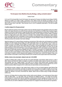 The European Union Maritime Security Strategy