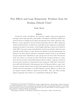 Peer Effects and Loan Repayment