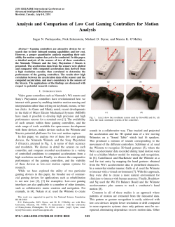 Analysis and Comparison of Low Cost Gaming Controllers for