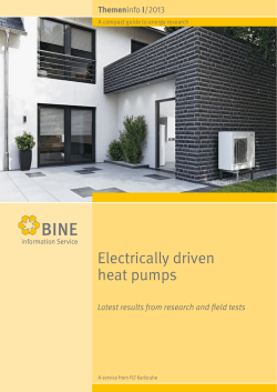 Electrically driven heat pumps