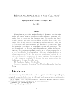 Information Acquisition in a War of Attrition